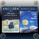 ANDORRA 2 x 2 EURO 2017 (ANTHEM + PYRENEAN COUNTRY) UNC